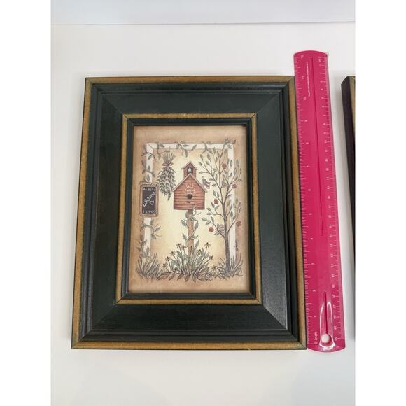Linda Spivey Birdhouse Series Framed Prints Set of 2 Rustic Country Wall Decor - Picture 5 of 11